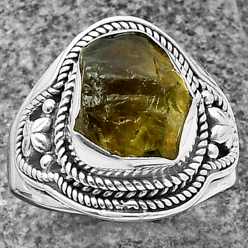 Natural Rare Kornerupine Rough Ring size-9 R-1312 SDR209967