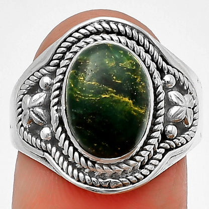 Natural Green Fuchsite Ring size-8 R-1312 SDR209968