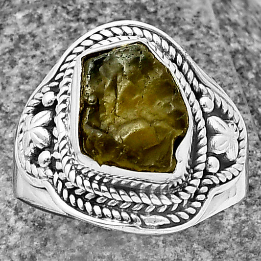 Natural Rare Kornerupine Rough Ring size-8 R-1312 SDR209970