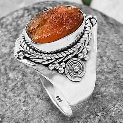 Natural Sunstone Rough Ring size-7 R-1398 SDR209979