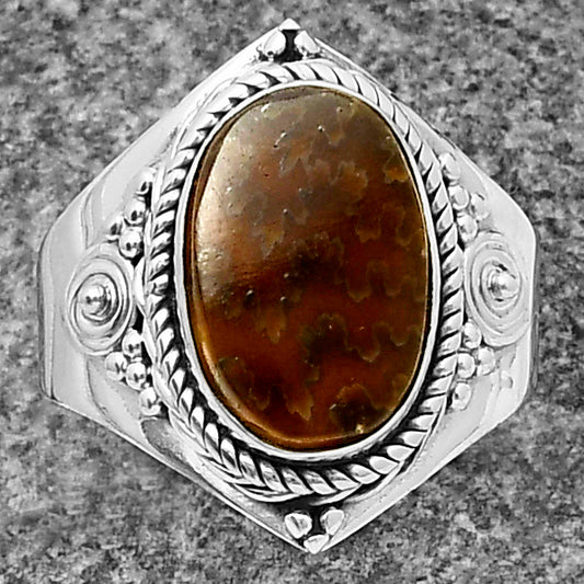 Sutured Ammonite - Madagascar Ring size-7 R-1398 SDR209984