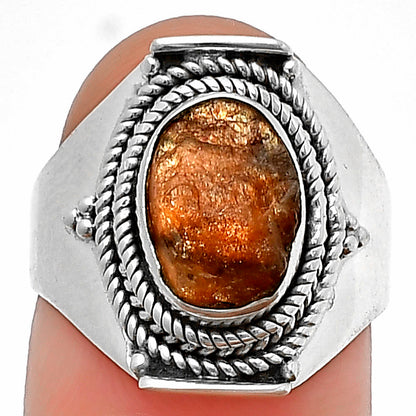 Natural Sunstone Rough Ring size-7 R-1397 SDR210006