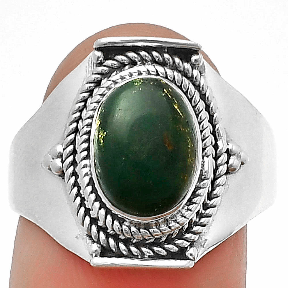 Natural Green Fuchsite Ring size-9 R-1397 SDR210013