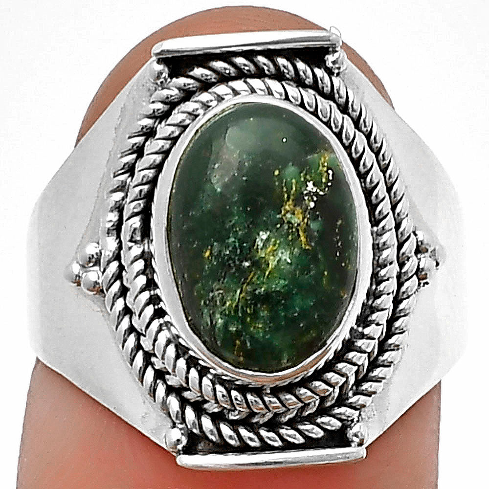 Natural Green Fuchsite Ring size-7 R-1397 SDR210033