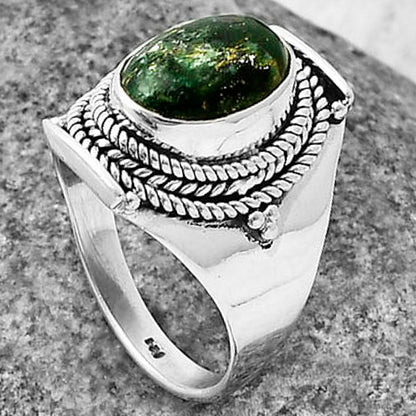 Natural Green Fuchsite Ring size-7 R-1397 SDR210033