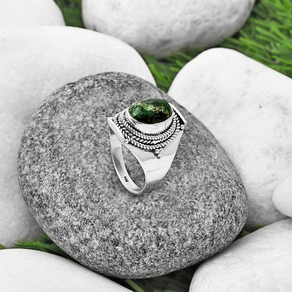 Natural Green Fuchsite Ring size-7 R-1397 SDR210033