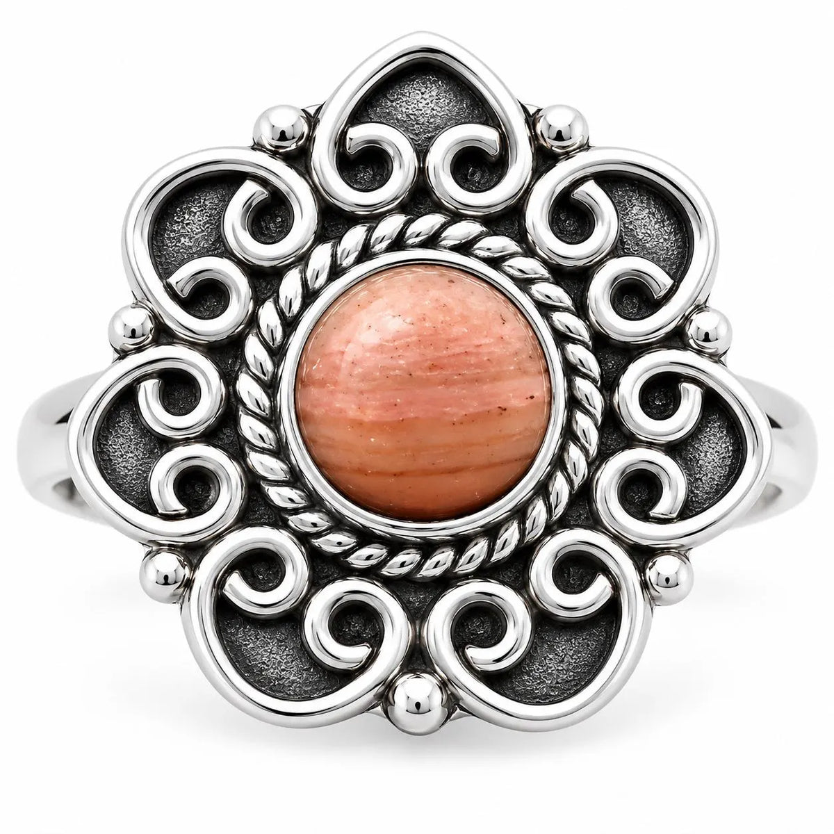 Natural Pink Tulip Quartz Ring size-8.5 R-1337 SDR210124