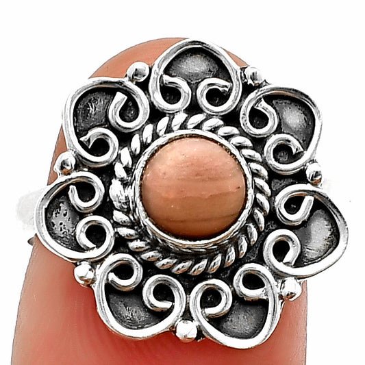 Natural Pink Tulip Quartz Ring size-8.5 R-1337 SDR210124