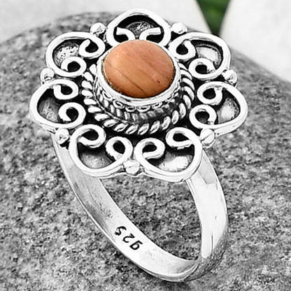 Natural Pink Tulip Quartz Ring size-8.5 R-1337 SDR210124