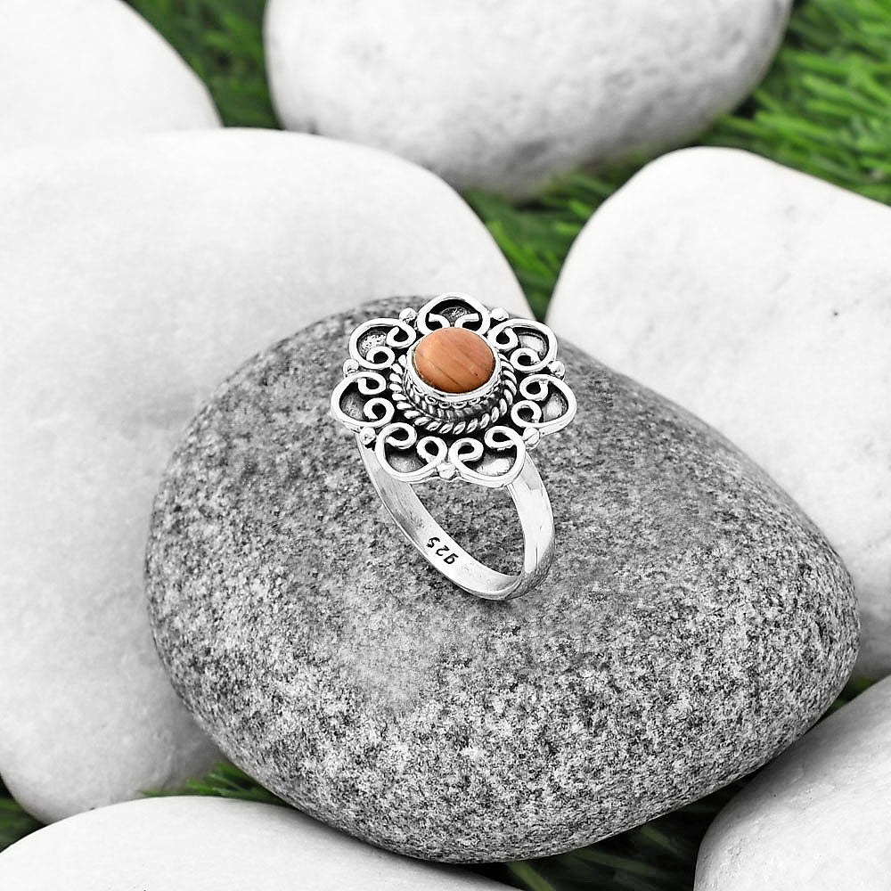 Natural Pink Tulip Quartz Ring size-8.5 R-1337 SDR210124