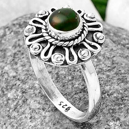 Filigree - Black Ethiopian Opal Ring size-8.5 R-1320 SDR210346