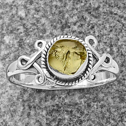 Natural Yellow Scapolite Rough Ring size-8 R-1281 SDR210535