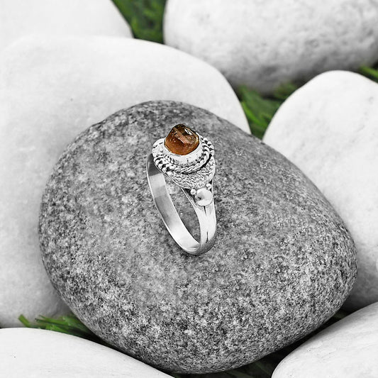 Natural Pink Tourmaline Rough Ring size-7.5 R-1419 SDR210805