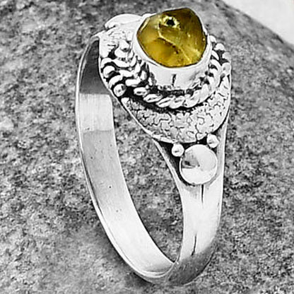 Natural Rare Kornerupine Rough Ring size-8 R-1419 SDR210808