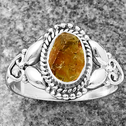 Natural Rare Kornerupine Rough Ring size-8 R-1286 SDR210874