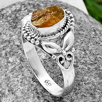 Natural Rare Kornerupine Rough Ring size-8 R-1286 SDR210874