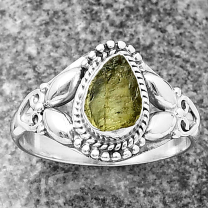 Natural Rare Kornerupine Rough Ring size-8.5 R-1286 SDR210875