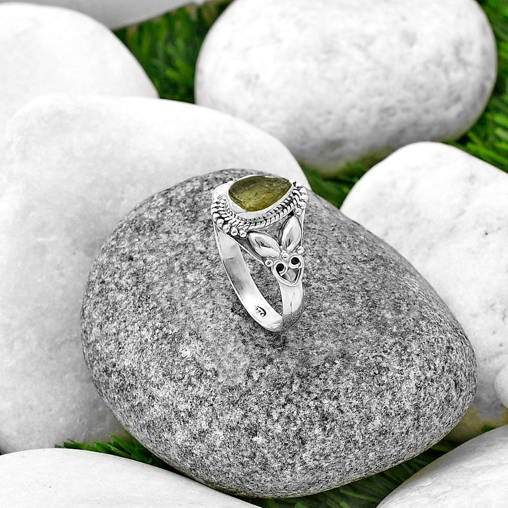 Natural Rare Kornerupine Rough Ring size-8.5 R-1286 SDR210875