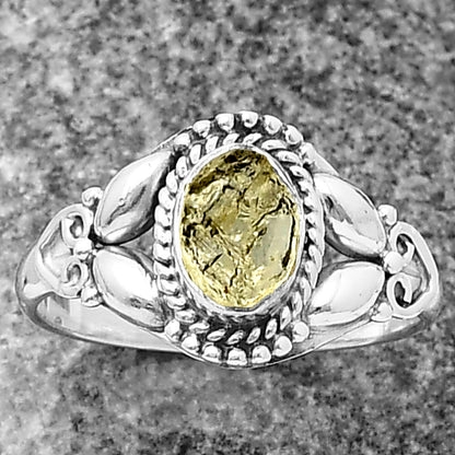 Natural Yellow Scapolite Rough Ring size-8.5 R-1286 SDR210878