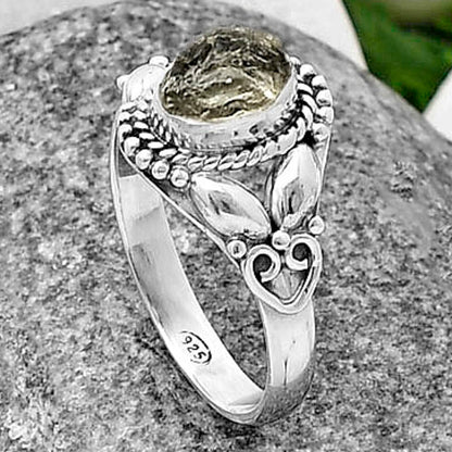 Natural Yellow Scapolite Rough Ring size-8.5 R-1286 SDR210878