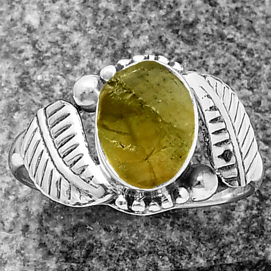 Natural Rare Kornerupine Rough Ring size-8.5 R-1272 SDR211346