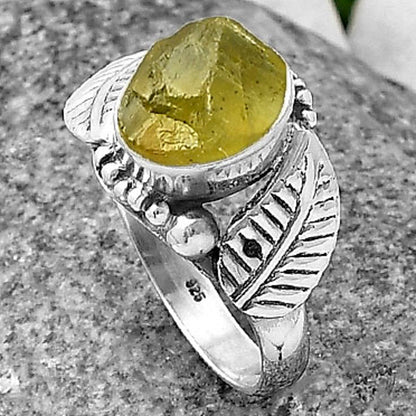 Natural Rare Kornerupine Rough Ring size-8.5 R-1272 SDR211346