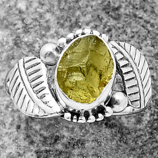 Natural Rare Kornerupine Rough Ring size-7.5 R-1272 SDR211347