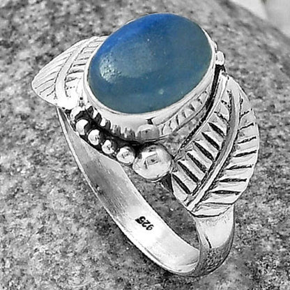 Natural Blue Quartz Ring size-8 R-1272 SDR211356