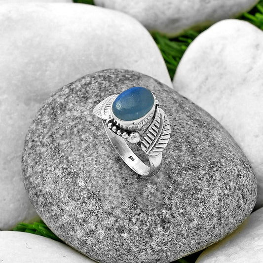 Natural Blue Quartz Ring size-8 R-1272 SDR211356