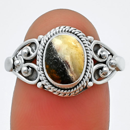Natural Indian Blanket Jasper Ring size-7 R-1283 SDR211364