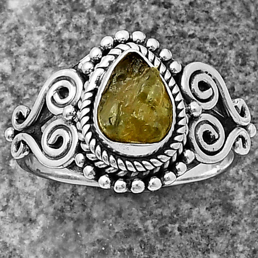 Natural Rare Kornerupine Rough Ring size-7.5 R-1301 SDR212151