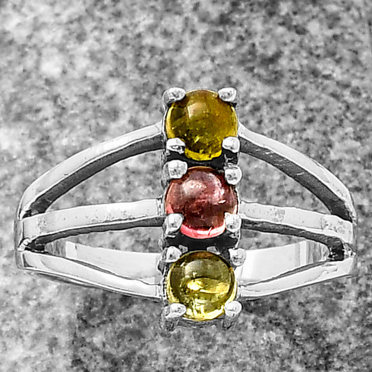 Natural Multi Tourmaline Ring size-7 R-1050 SDR212642