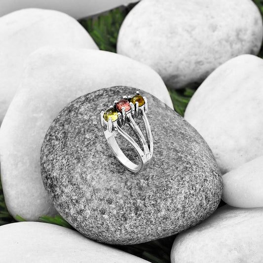 Natural Multi Tourmaline Ring size-7 R-1050 SDR212642