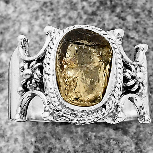 Natural Yellow Scapolite Rough Ring size-9.5 R-1344 SDR212668