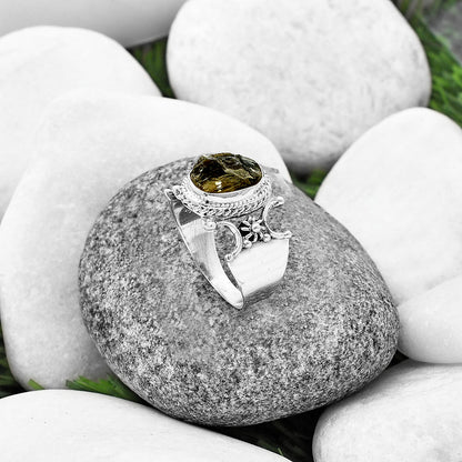 Natural Yellow Scapolite Rough Ring size-9.5 R-1344 SDR212668
