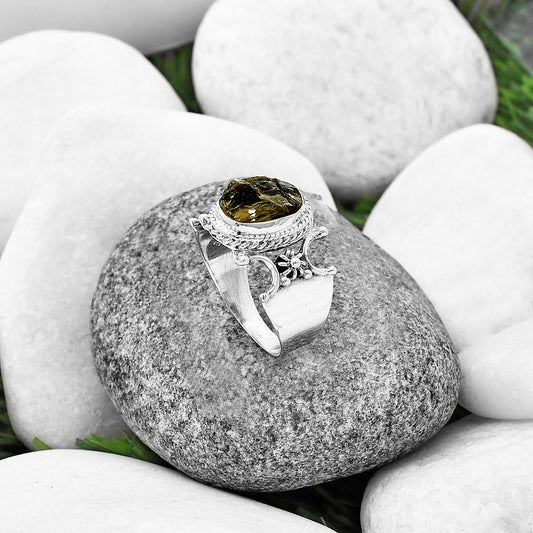 Natural Yellow Scapolite Rough Ring size-9.5 R-1344 SDR212668