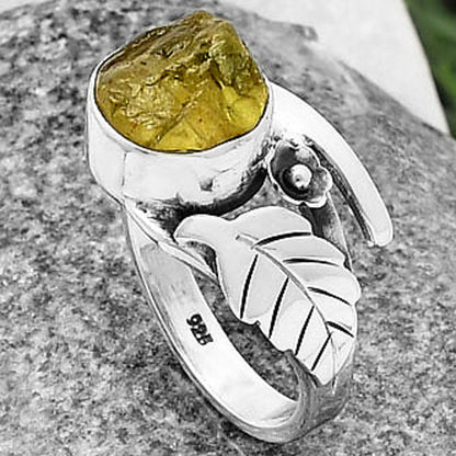 Natural Green Kyanite Rough - India Ring size-7 R-1410 SDR212706