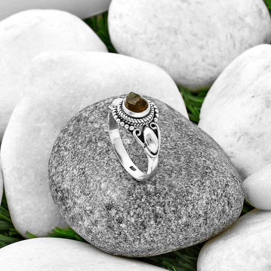 Natural Rare Kornerupine Rough Ring size-9 R-1300 SDR212762