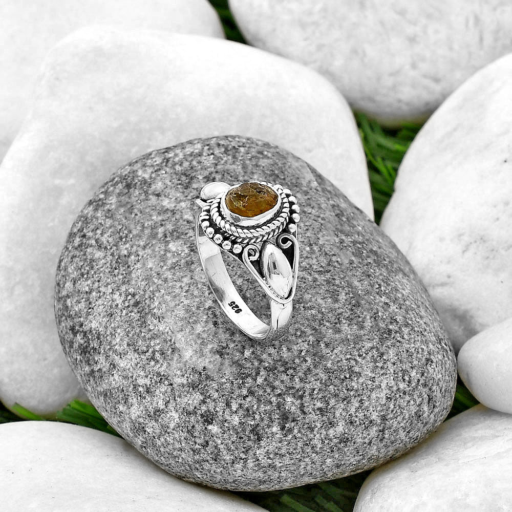 Natural Rare Kornerupine Rough Ring size-7 R-1300 SDR212773