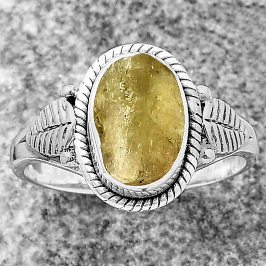 Natural Green Kyanite Rough - India Ring size-9 R-1403 SDR212796