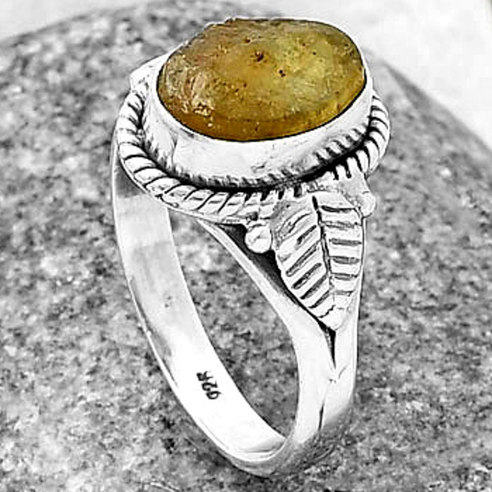 Green Kyanite Rough - India Ring size-8.5 R-1403 SDR212801