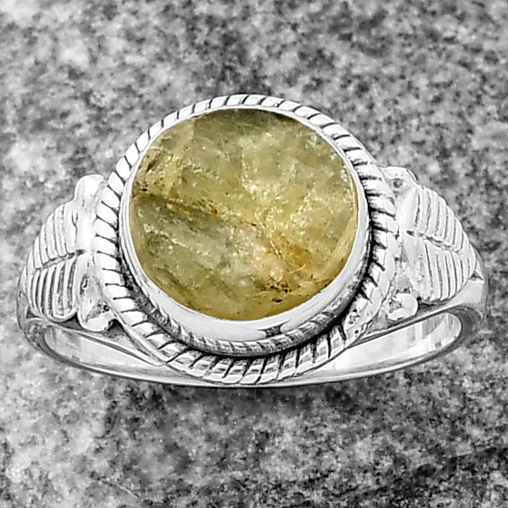 Natural Green Kyanite Rough - India Ring size-7 R-1403 SDR212806