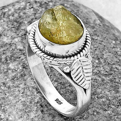 Natural Green Kyanite Rough - India Ring size-7 R-1403 SDR212806