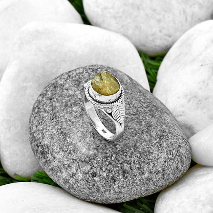 Natural Green Kyanite Rough - India Ring size-7 R-1403 SDR212806