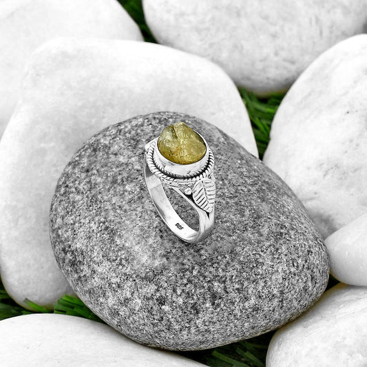 Natural Green Kyanite Rough - India Ring size-7 R-1403 SDR212806