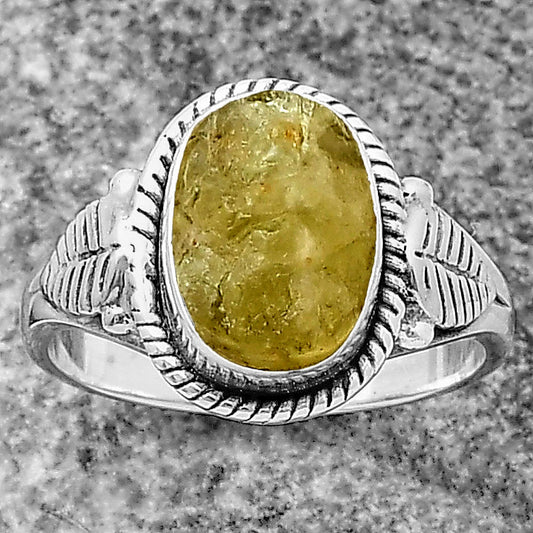 Green Kyanite Rough - India Ring size-7.5 R-1403 SDR212808