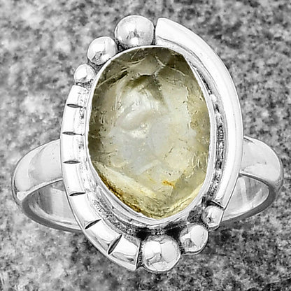 Natural Aquamarine Rough - Brazil Ring size-7.5 R-1407 SDR212827