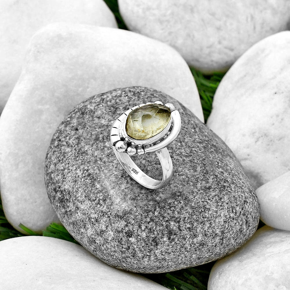 Natural Aquamarine Rough - Brazil Ring size-7.5 R-1407 SDR212827