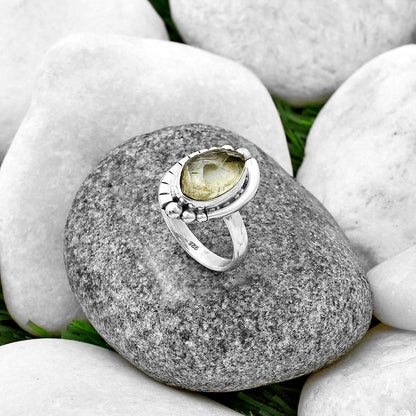 Natural Aquamarine Rough - Brazil Ring size-7.5 R-1407 SDR212827