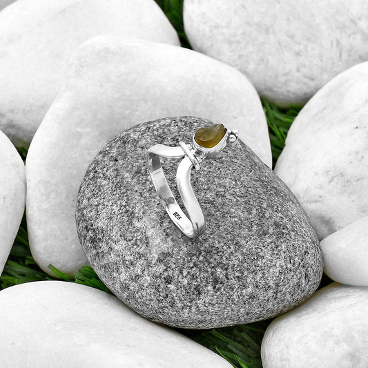 Natural Peridot Rough Ring size-8.5 R-1406 SDR212856